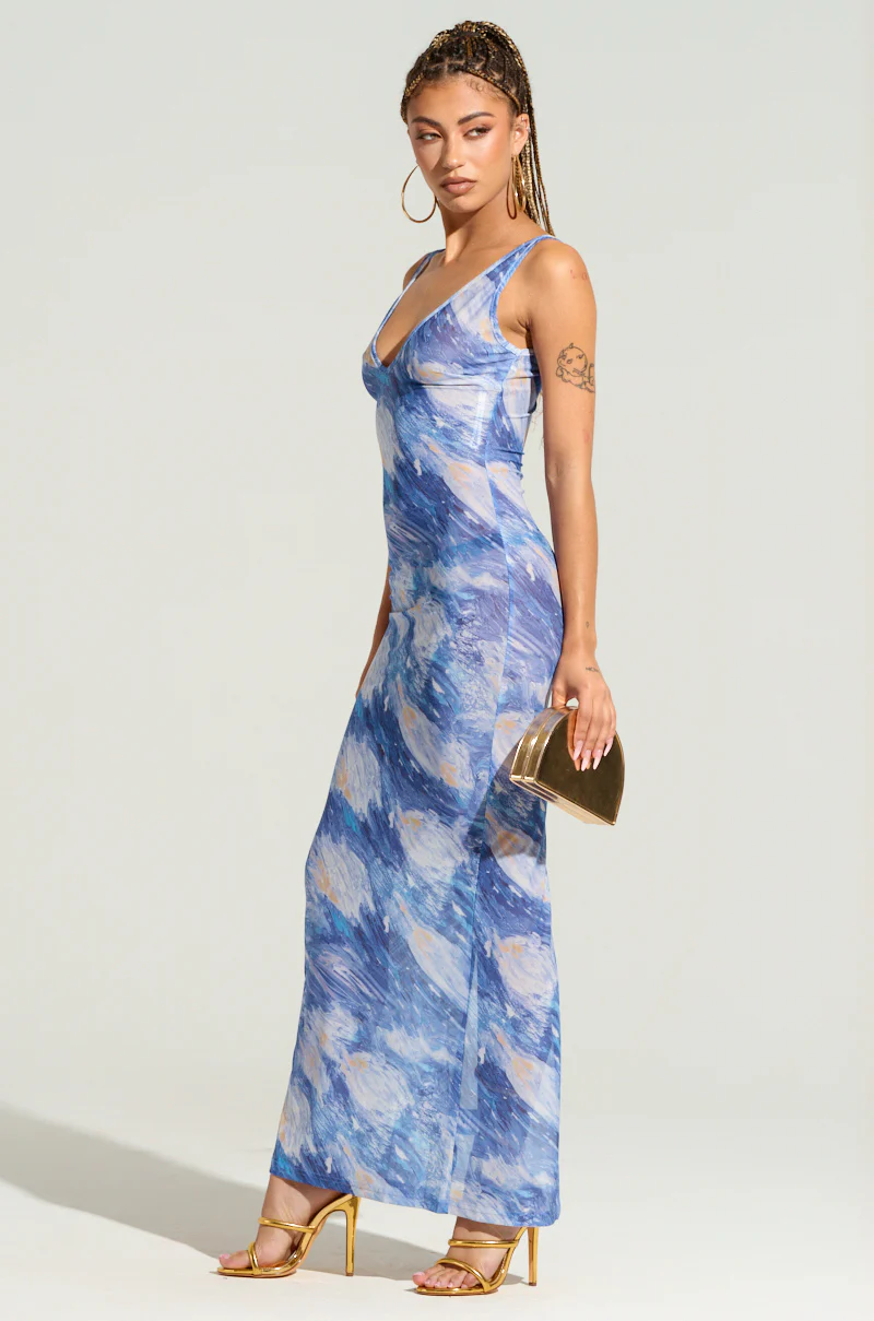 WORK OF ART MESH MAXI DRESS - Image 3