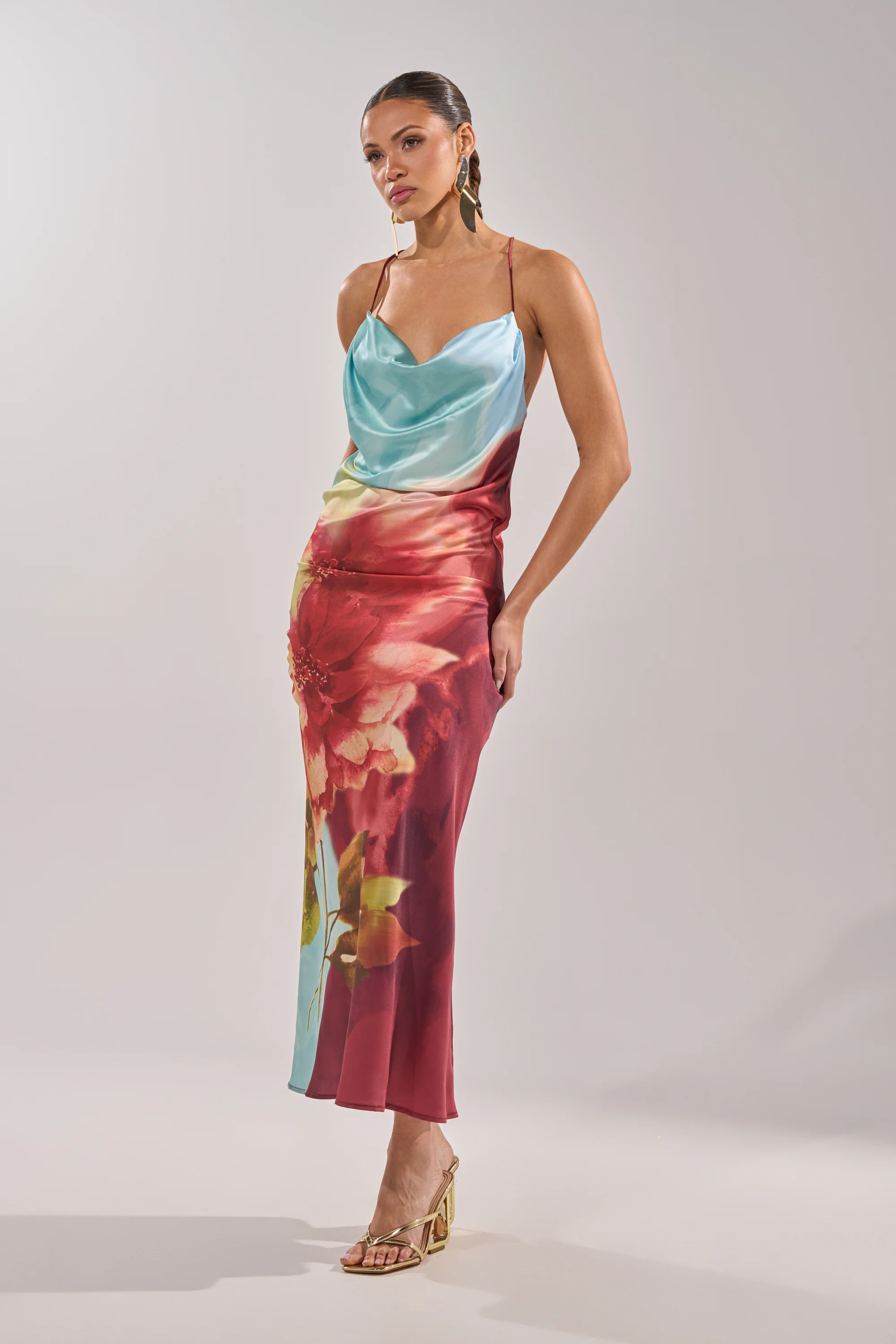 WORK OF ART SATIN MAXI DRESS - Image 6