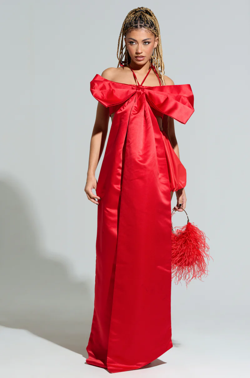 WRAP ME UP IN A BOW TOP IN RED - Image 3
