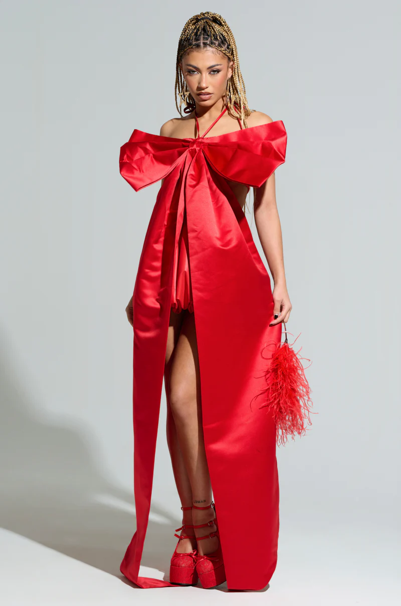 WRAP ME UP IN A BOW TOP IN RED - Image 4