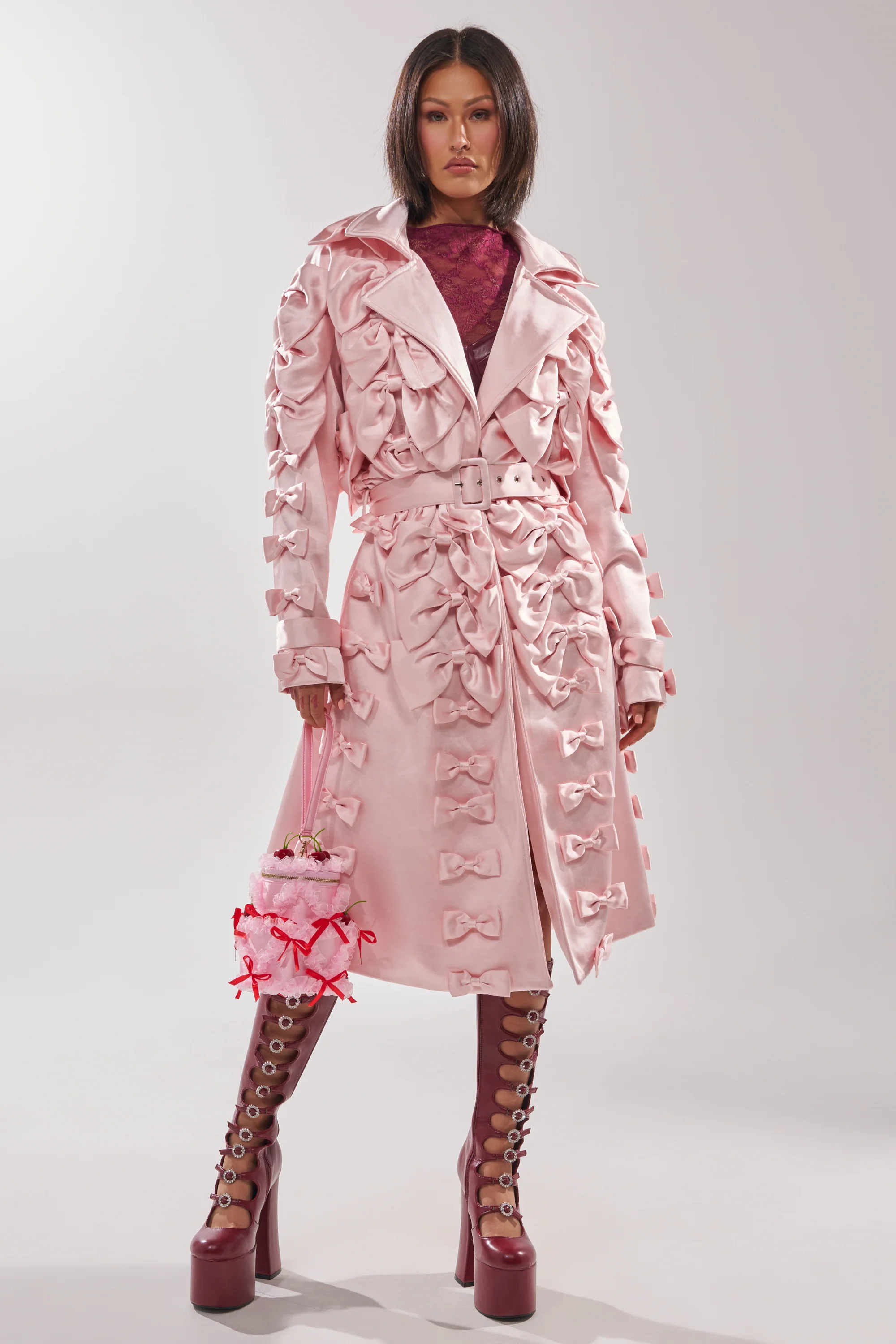 WRAP ME WITH A SATIN BOW TRENCH - Image 2