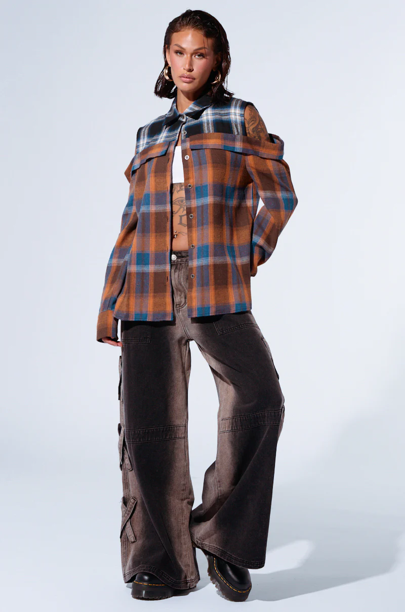 X ON MY HEART WIDE LEG DENIM PANT IN GREY - Image 5