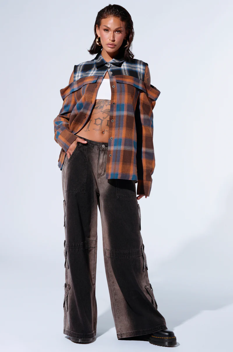 X ON MY HEART WIDE LEG DENIM PANT IN GREY - Image 7