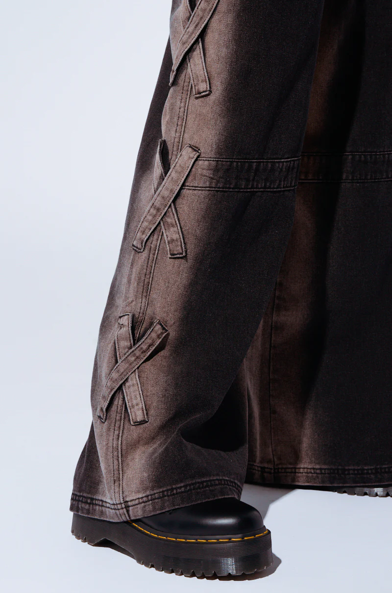 X ON MY HEART WIDE LEG DENIM PANT IN GREY - Image 8