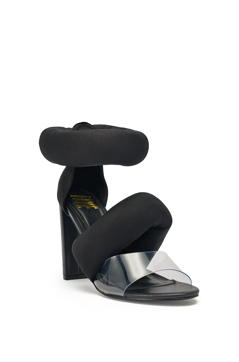 YANIX BLACK PUFF SLIP ON SANDAL - Image 5