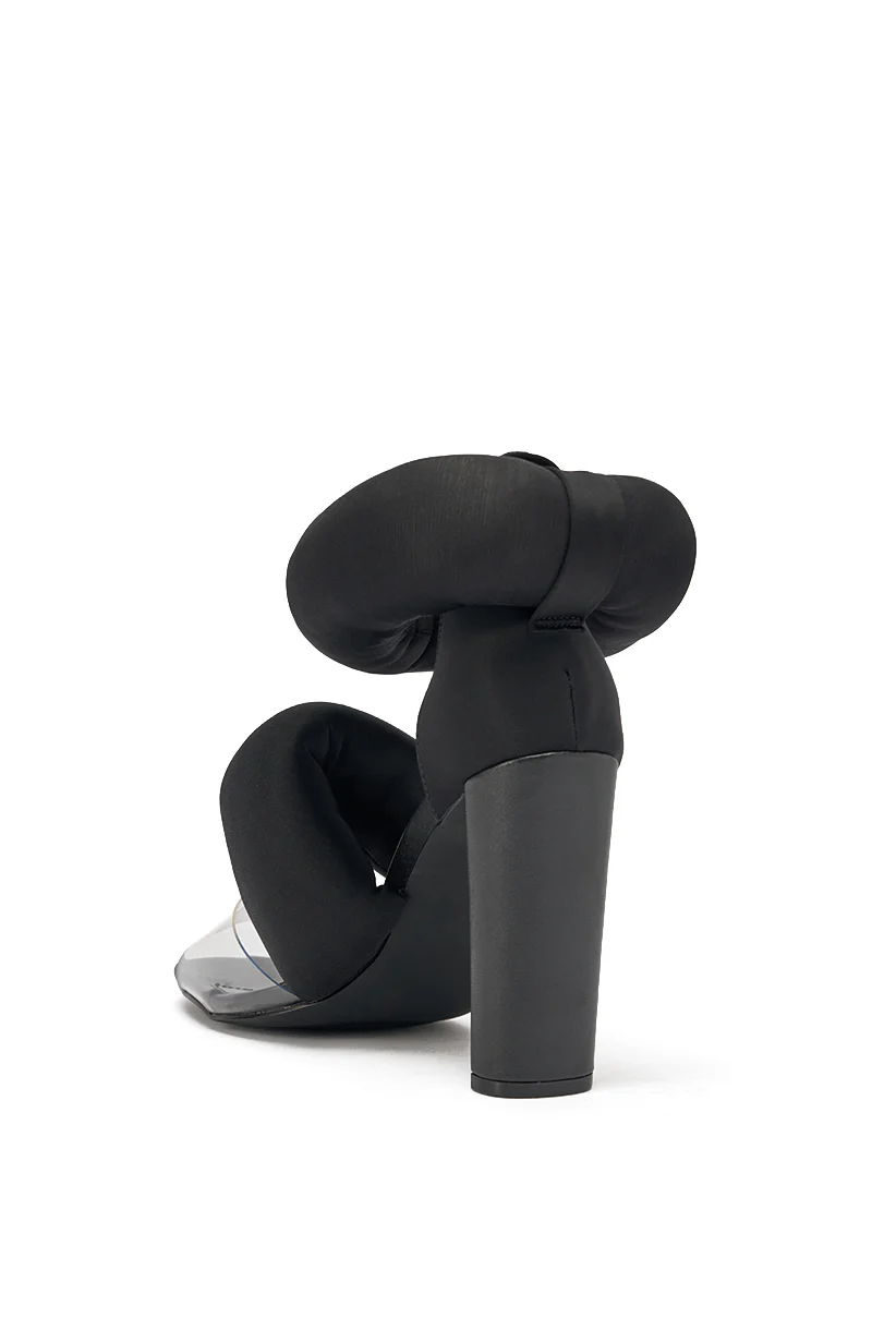 YANIX BLACK PUFF SLIP ON SANDAL - Image 6