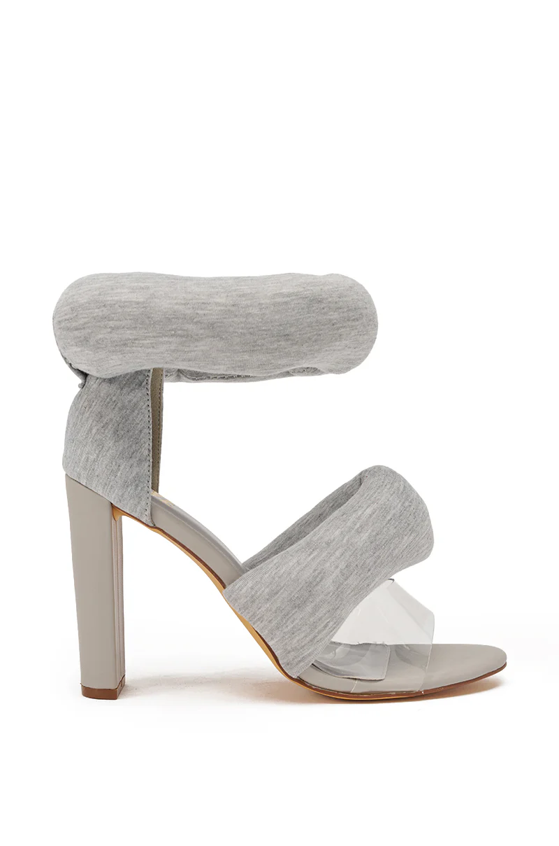 YANIX GREY PUFF SLIP ON SANDAL - Image 4