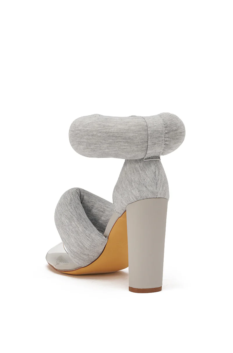 YANIX GREY PUFF SLIP ON SANDAL - Image 6