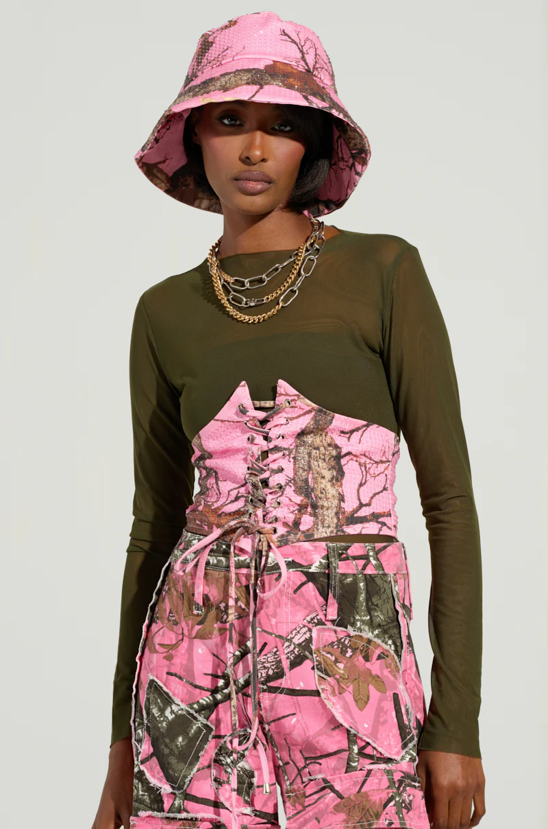 YOU CANT SEE ME CAMO LACE UP BELT - Image 3