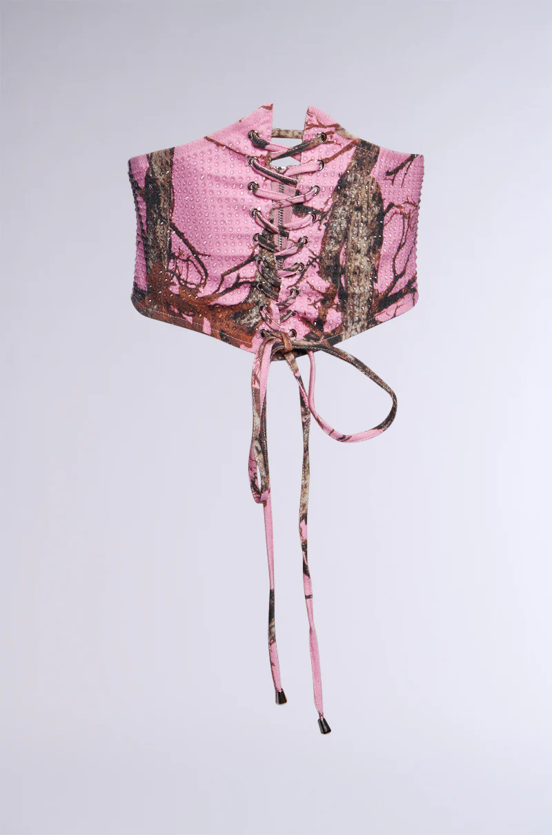 YOU CANT SEE ME CAMO LACE UP BELT - Image 4
