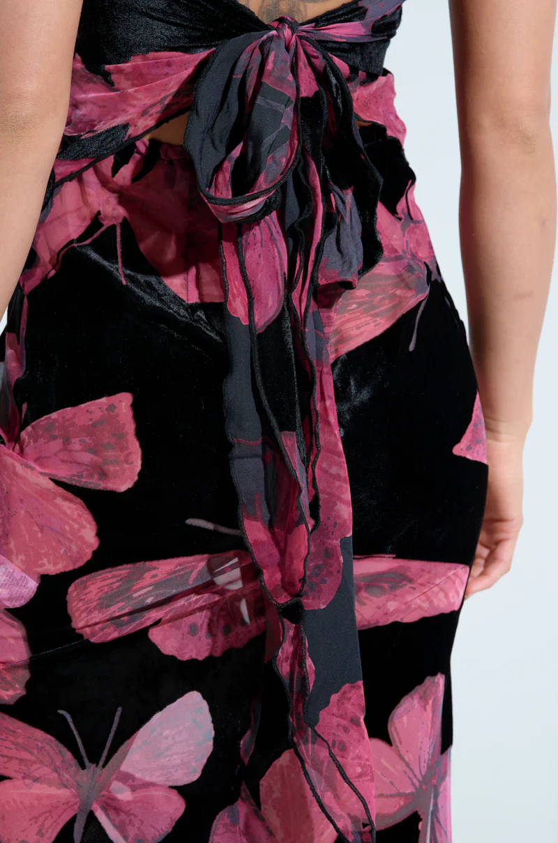 YOU GIVE ME BUTTERFLIES MESH MAXI DRESS - Image 6