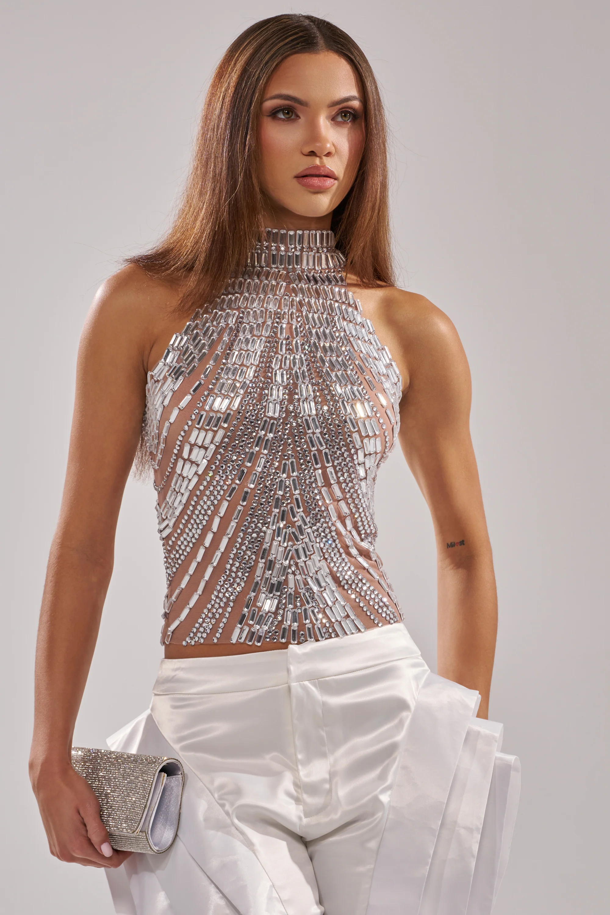 YOU KNOW THE DRILL RHINESTONE BLOUSE - Image 2