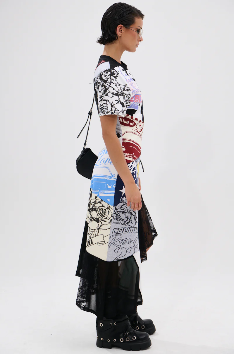 YOU WERE THE ONE PATCHWORK MIDI DRESS - Image 3