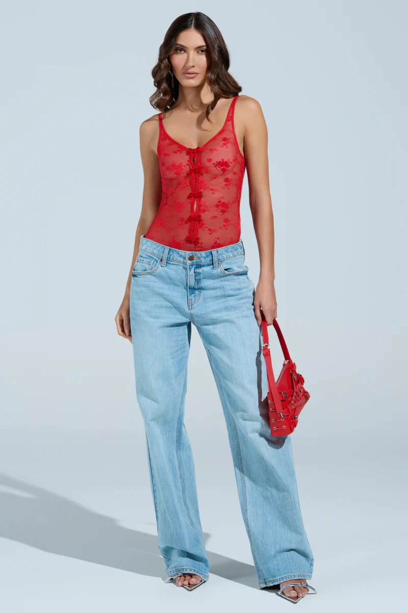 YOU WILL SEE LACE BODYSUIT IN RED - Image 5