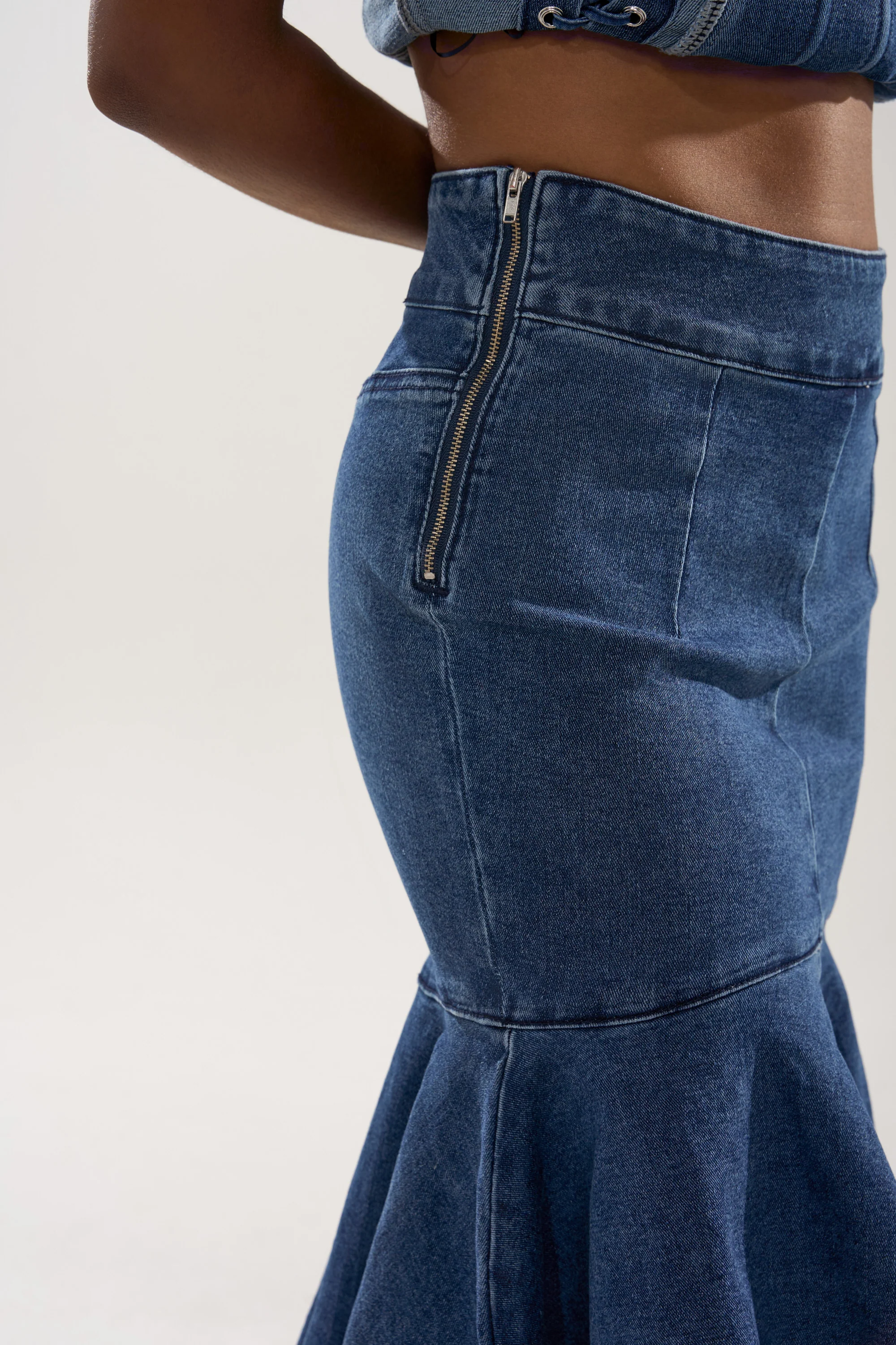 YOU WISH DENIM MIDI SKIRT - Image 7