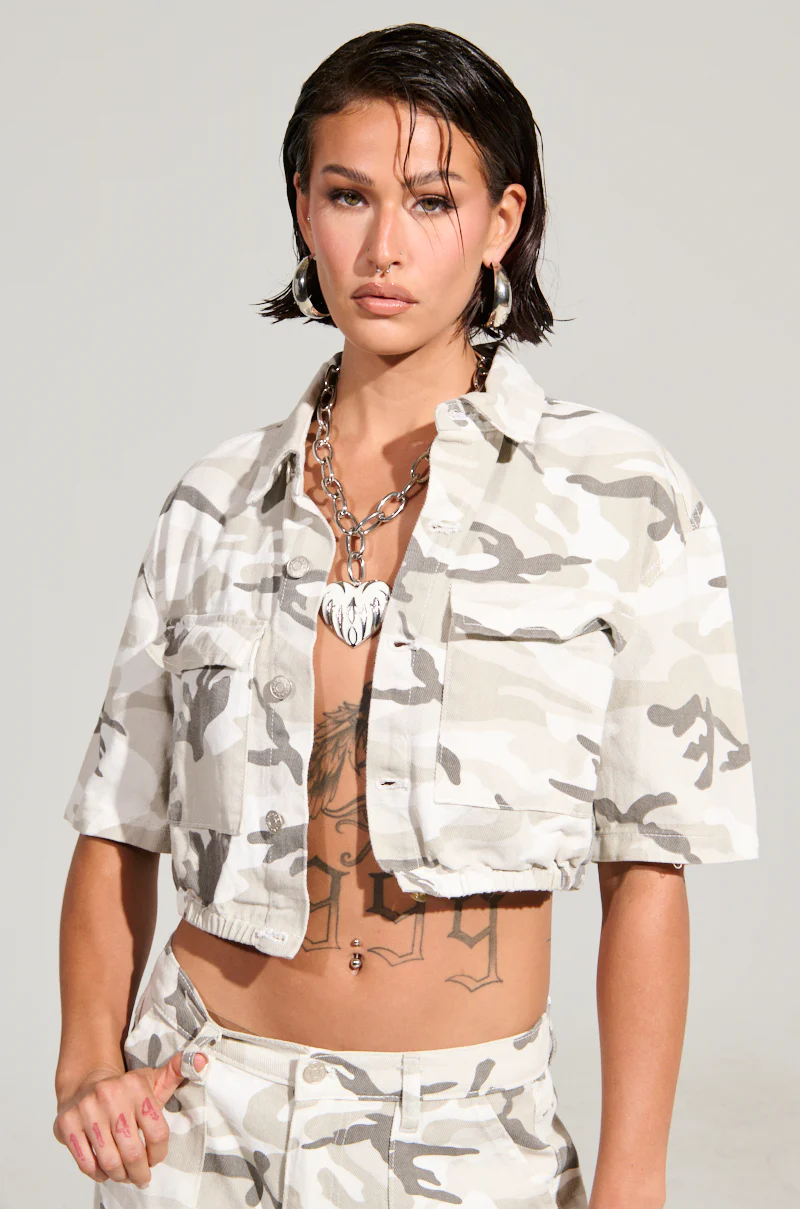 YOURE UP NEXT CAMO BUTTON DOWN TOP - Image 2