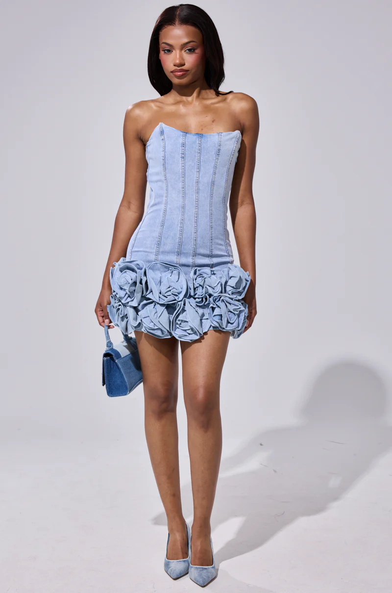 YOURS TRULY DENIM MINI DRESS - Image 4