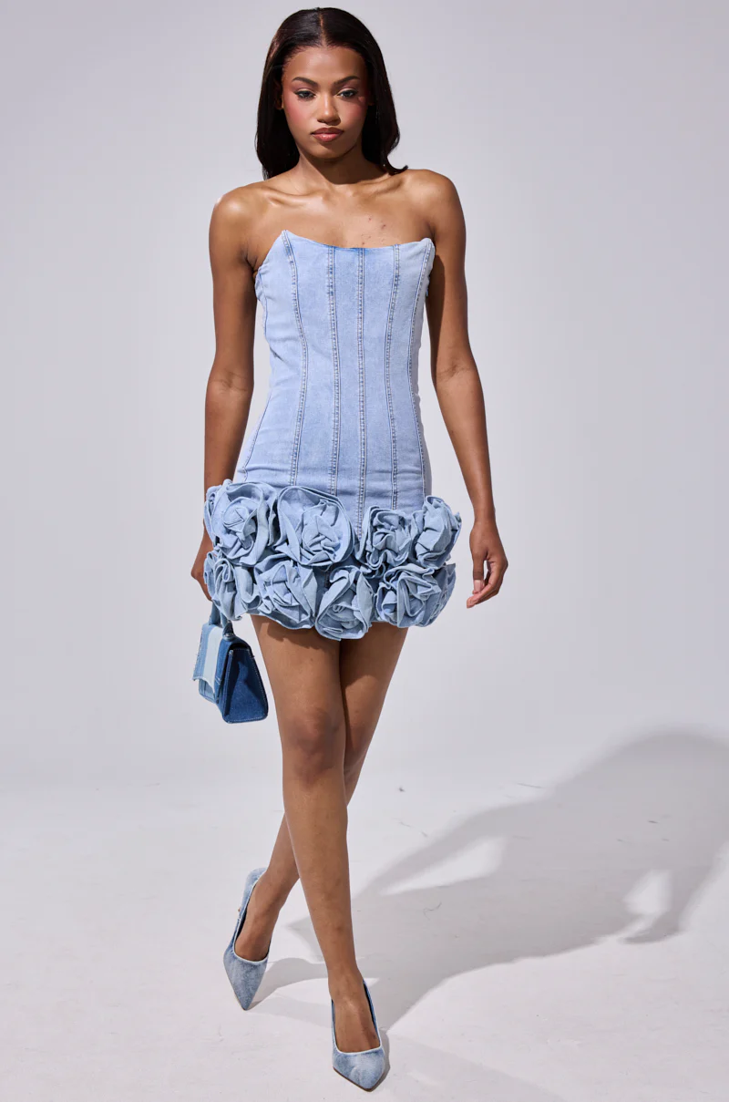 YOURS TRULY DENIM MINI DRESS - Image 6