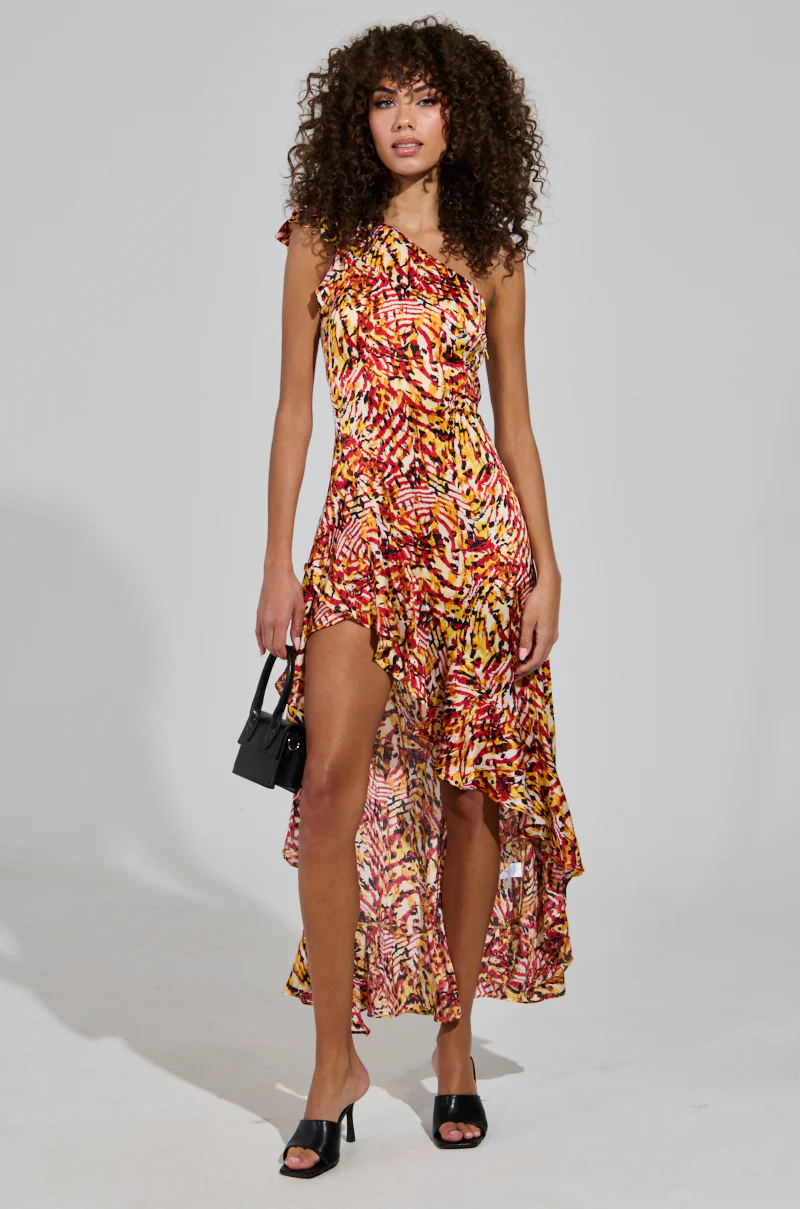 ZAMIRA PRINTED SATIN MAXI DRESS - Image 2