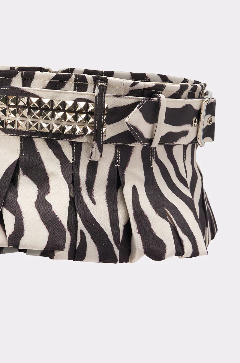 ZEBRA PEPLUM BELT SKIRT - Image 12