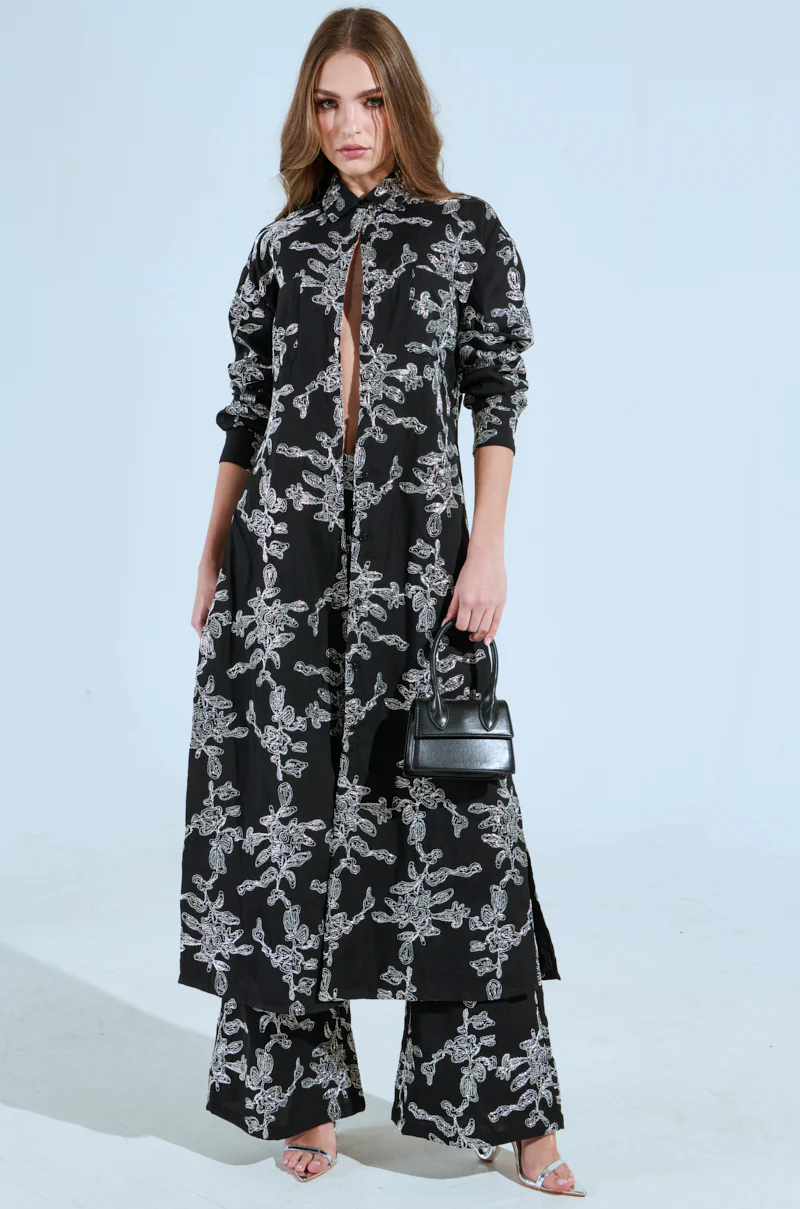 ZIGGY EMBROIDERED FLARE TROUSER - Image 4