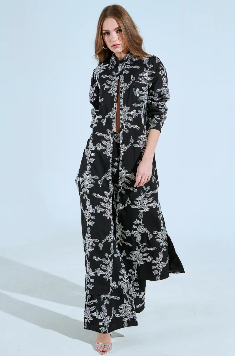 ZIGGY EMBROIDERED FLARE TROUSER - Image 5