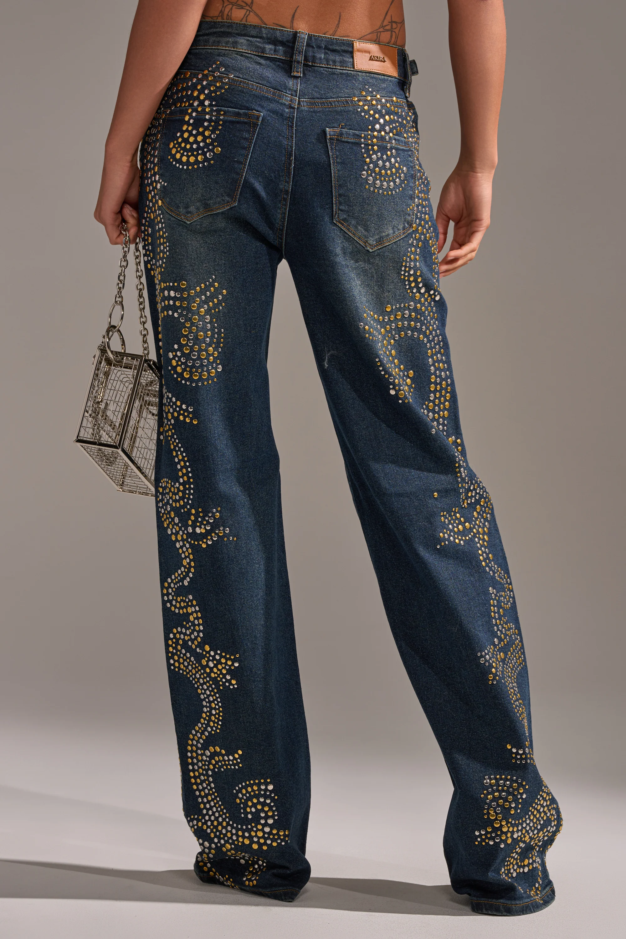 ZIGGY STUDDED WIDE LEG DENIM - Image 5