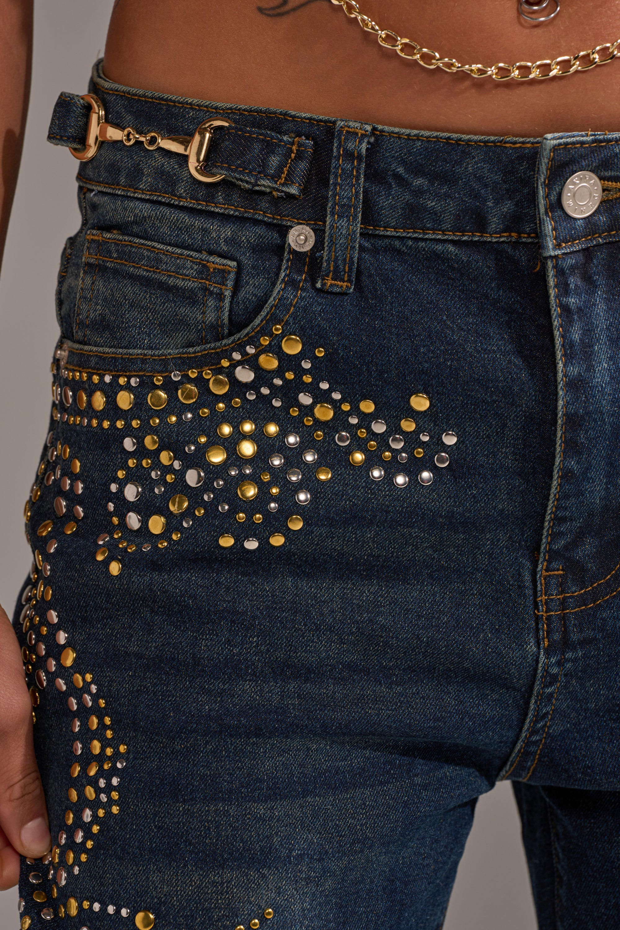 ZIGGY STUDDED WIDE LEG DENIM - Image 7