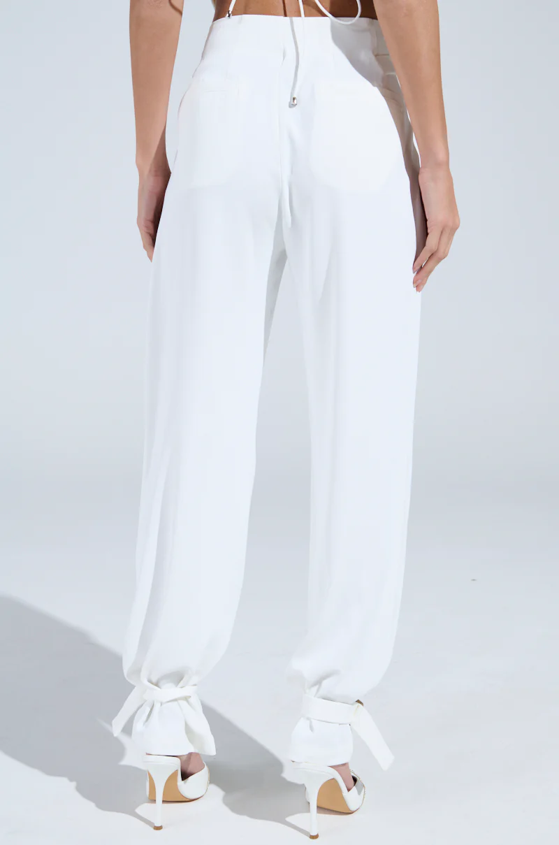ZOE BUCKLE WAIST WIDE LEG PANTS - Image 5