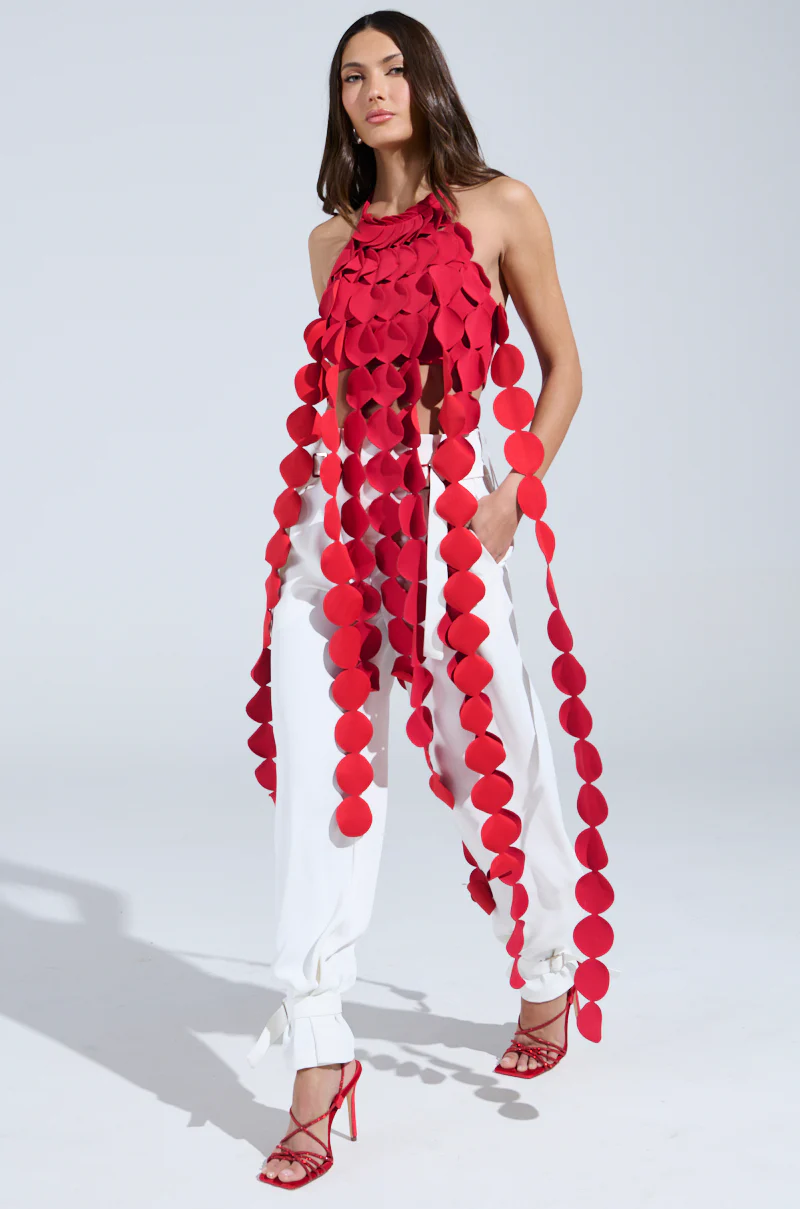 ZOE BUCKLE WAIST WIDE LEG PANTS - Image 7