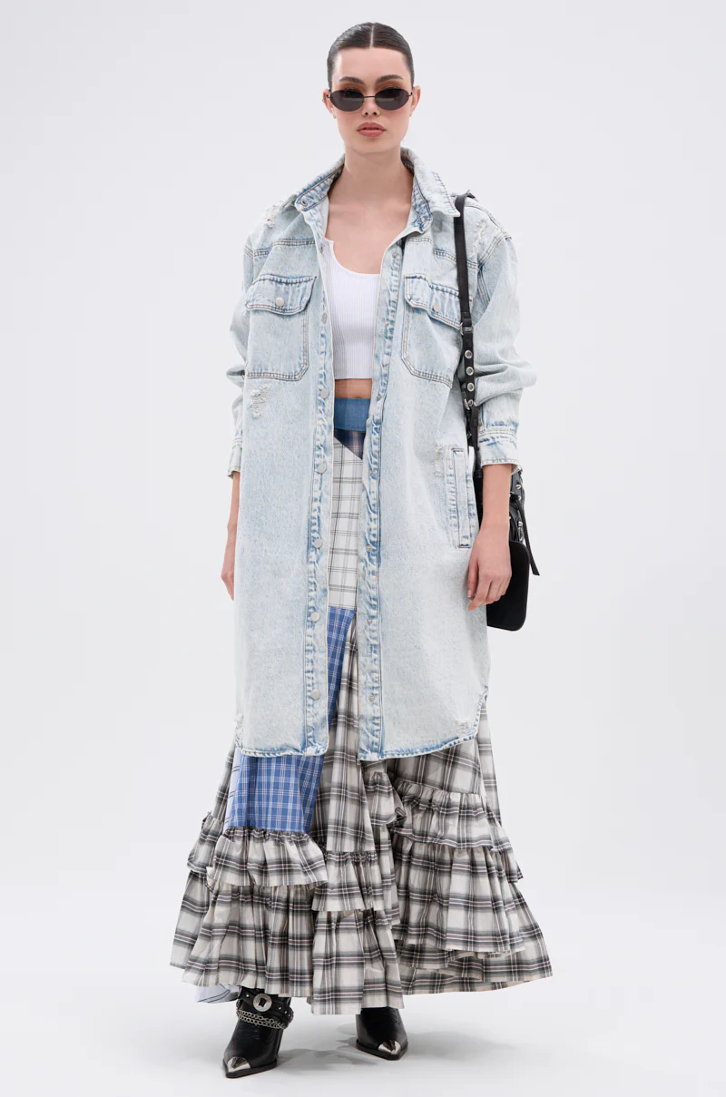 ZOEY HOODED DENIM JACKET - Image 3