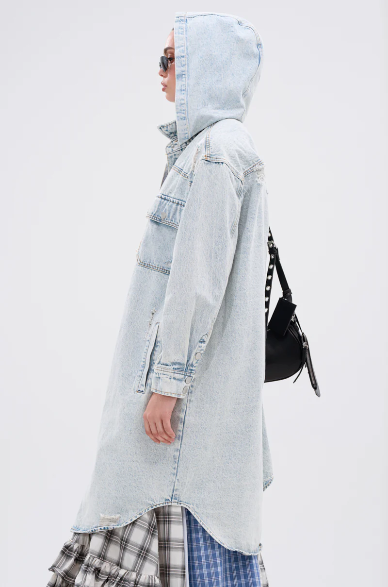 ZOEY HOODED DENIM JACKET - Image 5